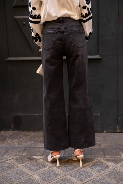Jean Flare Gris Foncé