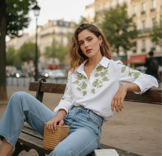 Chemise Broderie Verte