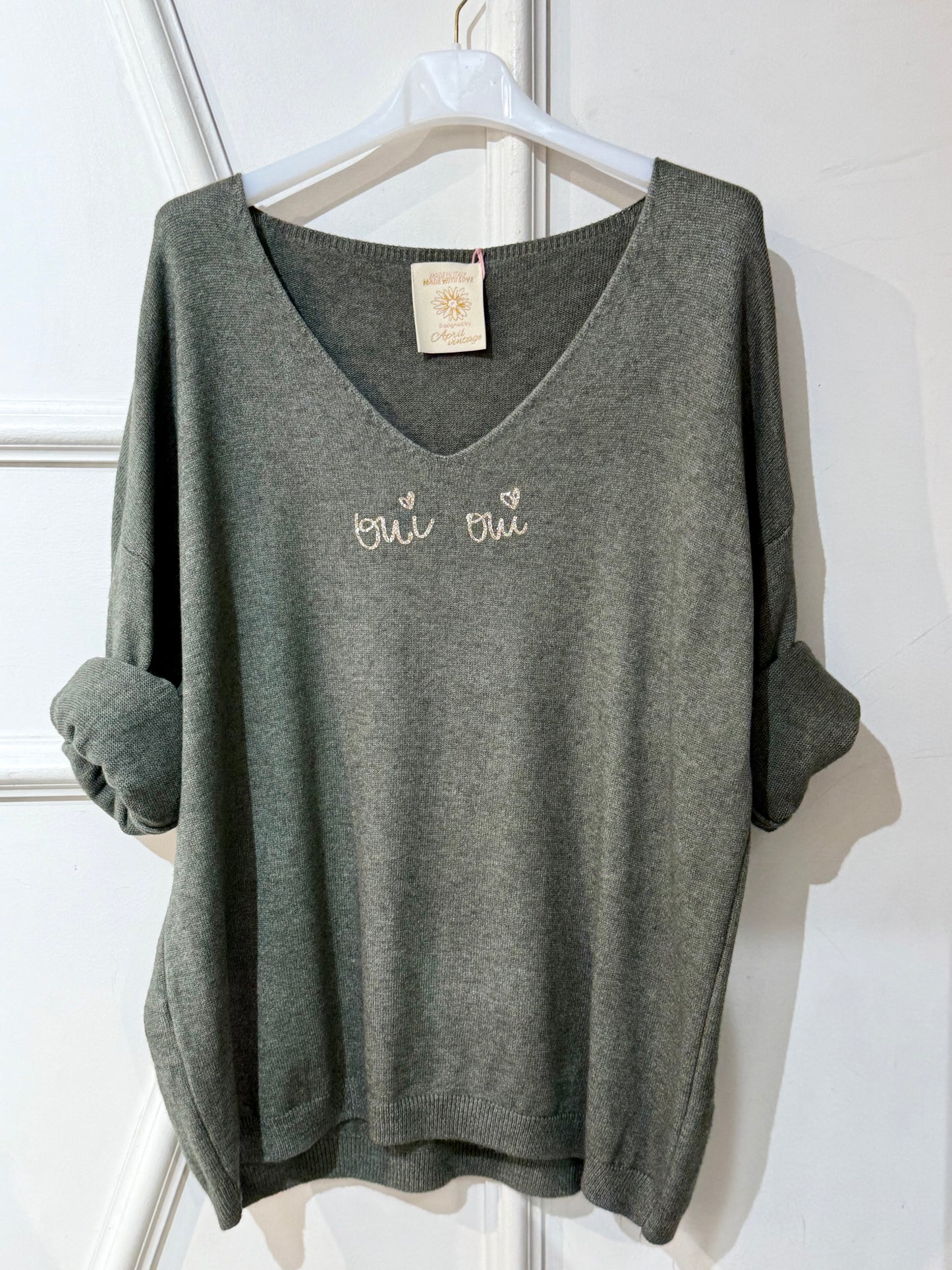 Pull Brodé "Oui Oui"