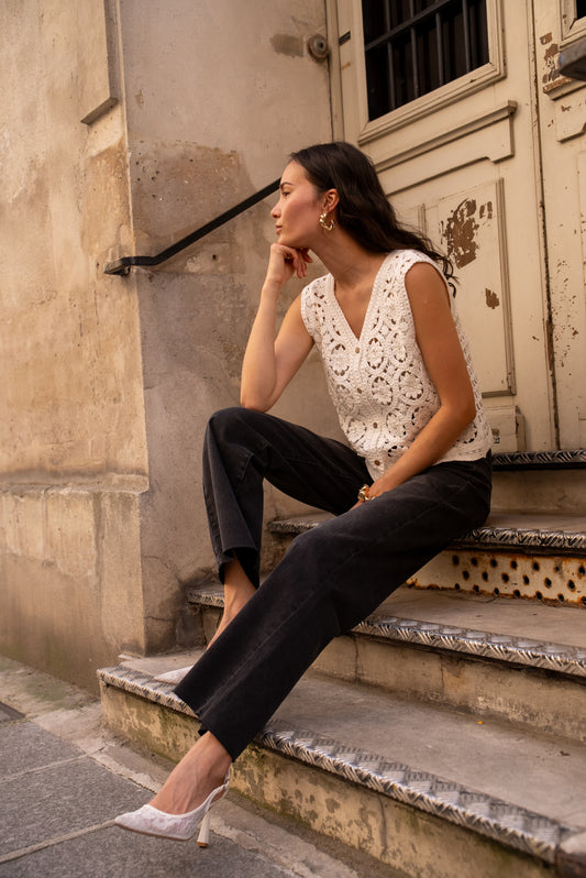Jean Flare Gris Foncé