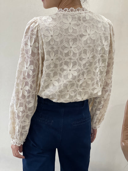 Chemise Dentelle Fleurs Chic