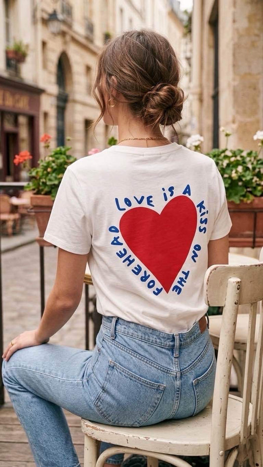 Tee-shirt Love Rouge