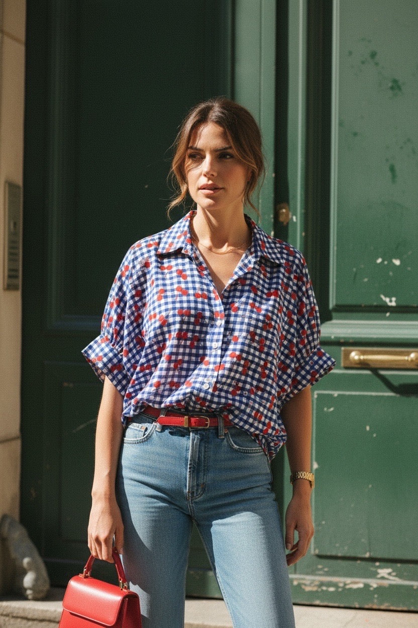 Chemise Vichy Cerises