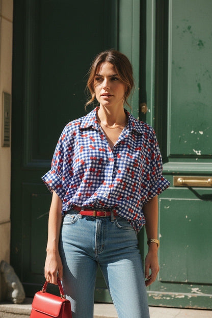 Chemise Vichy Cerises