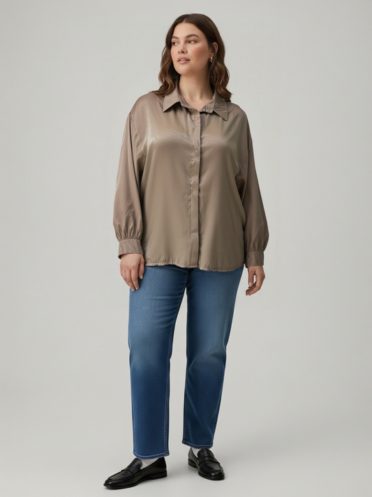 Chemise Satinée Grande Taille
