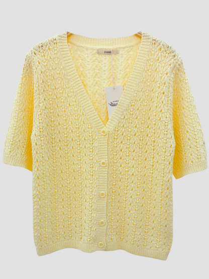 Cardigan Ajouré Col V Uni