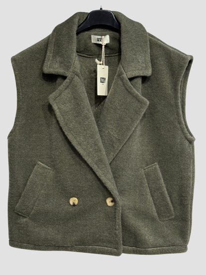 Veste sans Manches Col Blazer