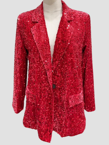 Blazer en Sequins Velours