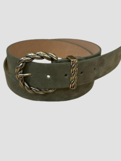 Ceinture en Cuir Boucle Torsadée