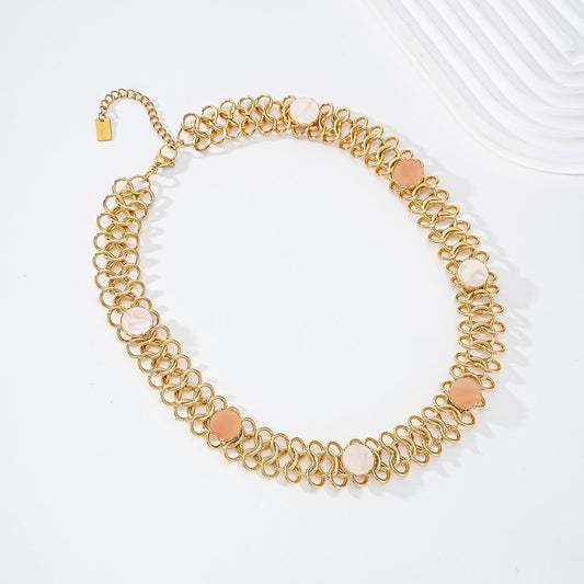 Collier Pastilles Nacrées