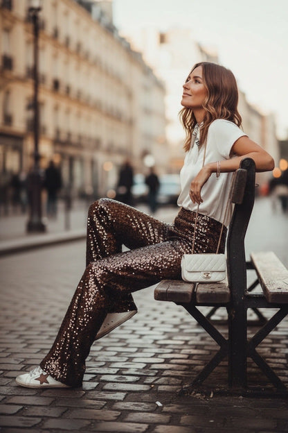 Pantalon Sequins Leona