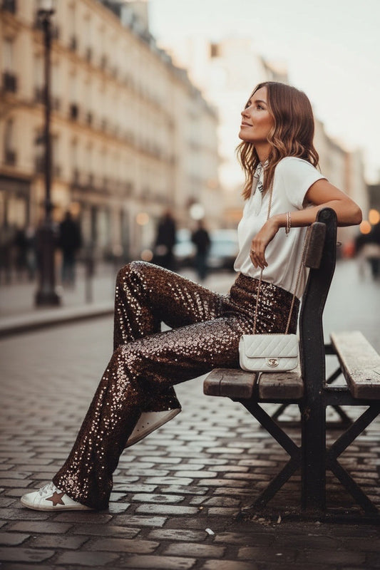 Pantalon Sequins Leona