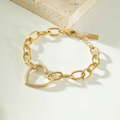 Bracelet Cœur Strass