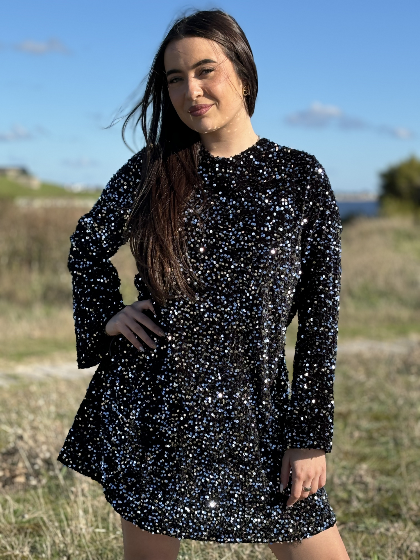 Robe Sequins Noeud