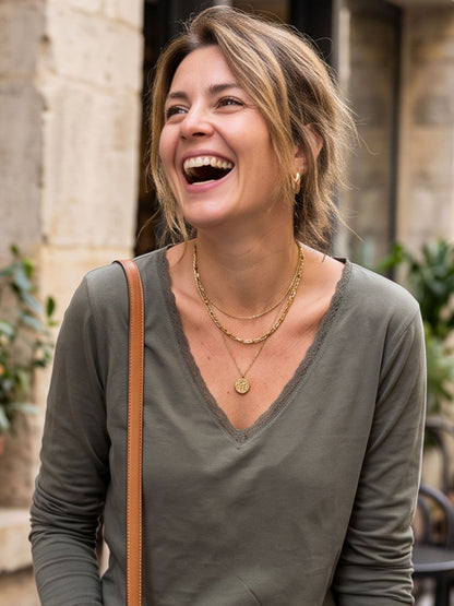 Top Louise - Col V Dentelle
