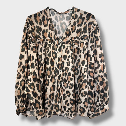 Blouse Coton Léopard
