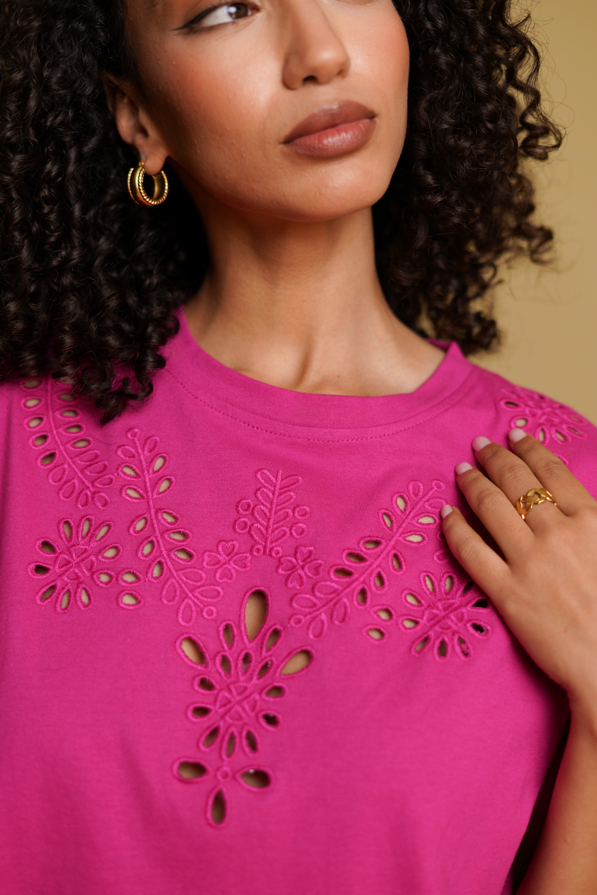Tee-shirt Broderie Ajourée
