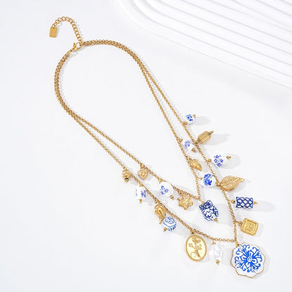 Collier Multirangs Doré