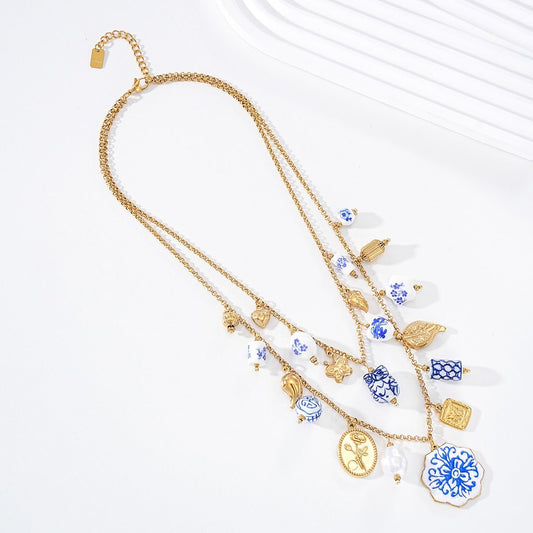 Collier Multirangs Doré