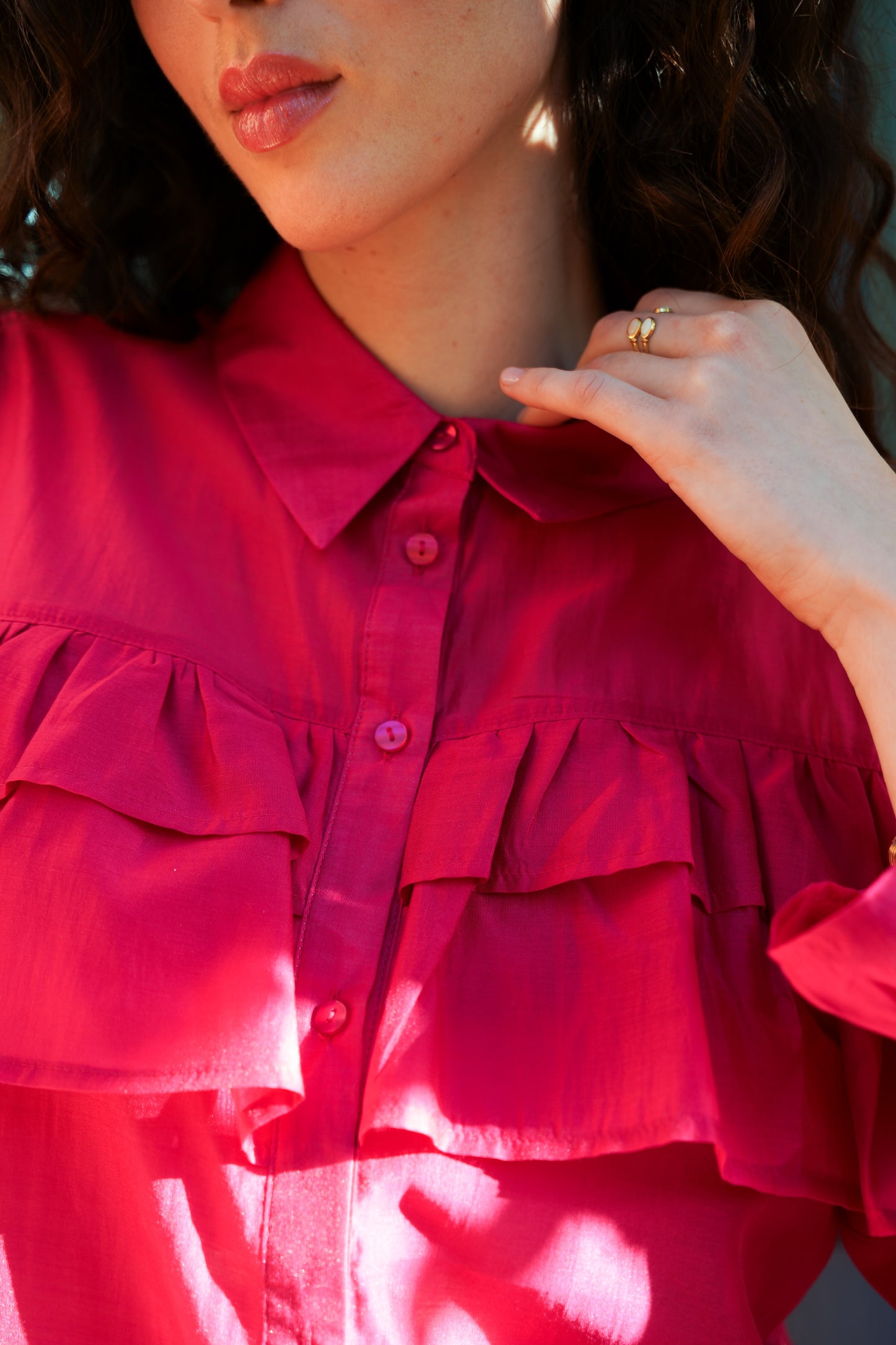 Chemise Vert Olive ou Fuchsia
