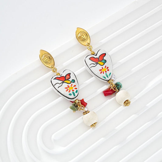 Boucles Cœur Porcelaine