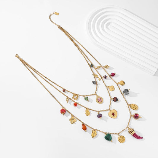 Collier Charms Ethniques