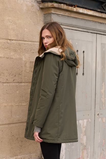 Parka Imperméable Fourré Bicolore