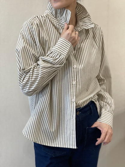 Chemise Col Montant Rayée