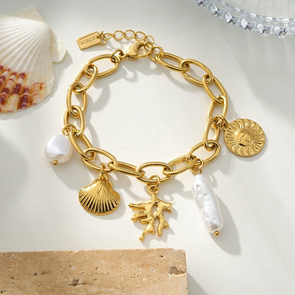 Bracelet Coquillage Doré