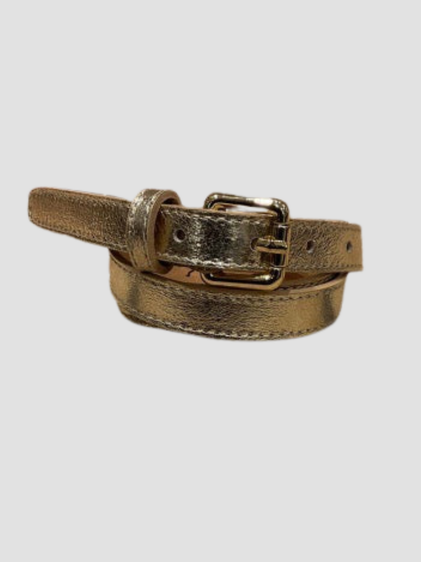 Ceinture Fine Brillante en cuir