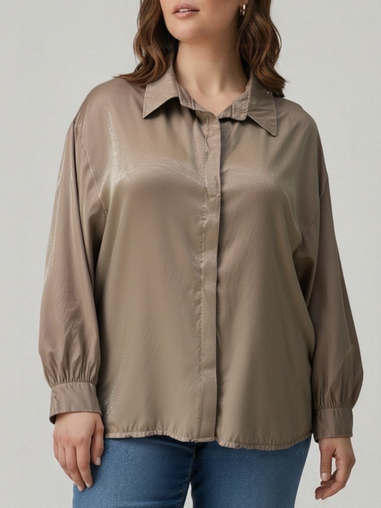 Chemise Satinée Grande Taille