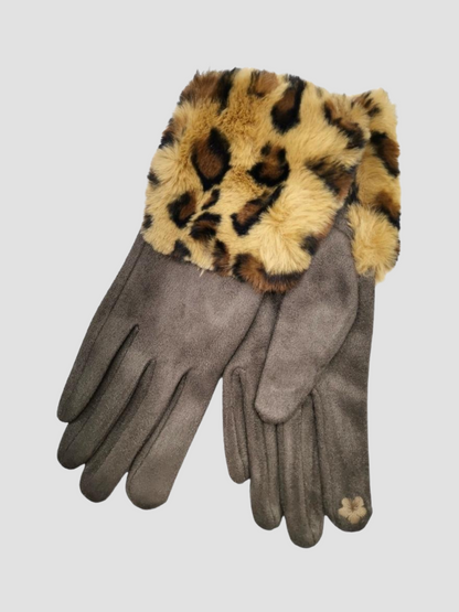 Gants Fourrés Léopard