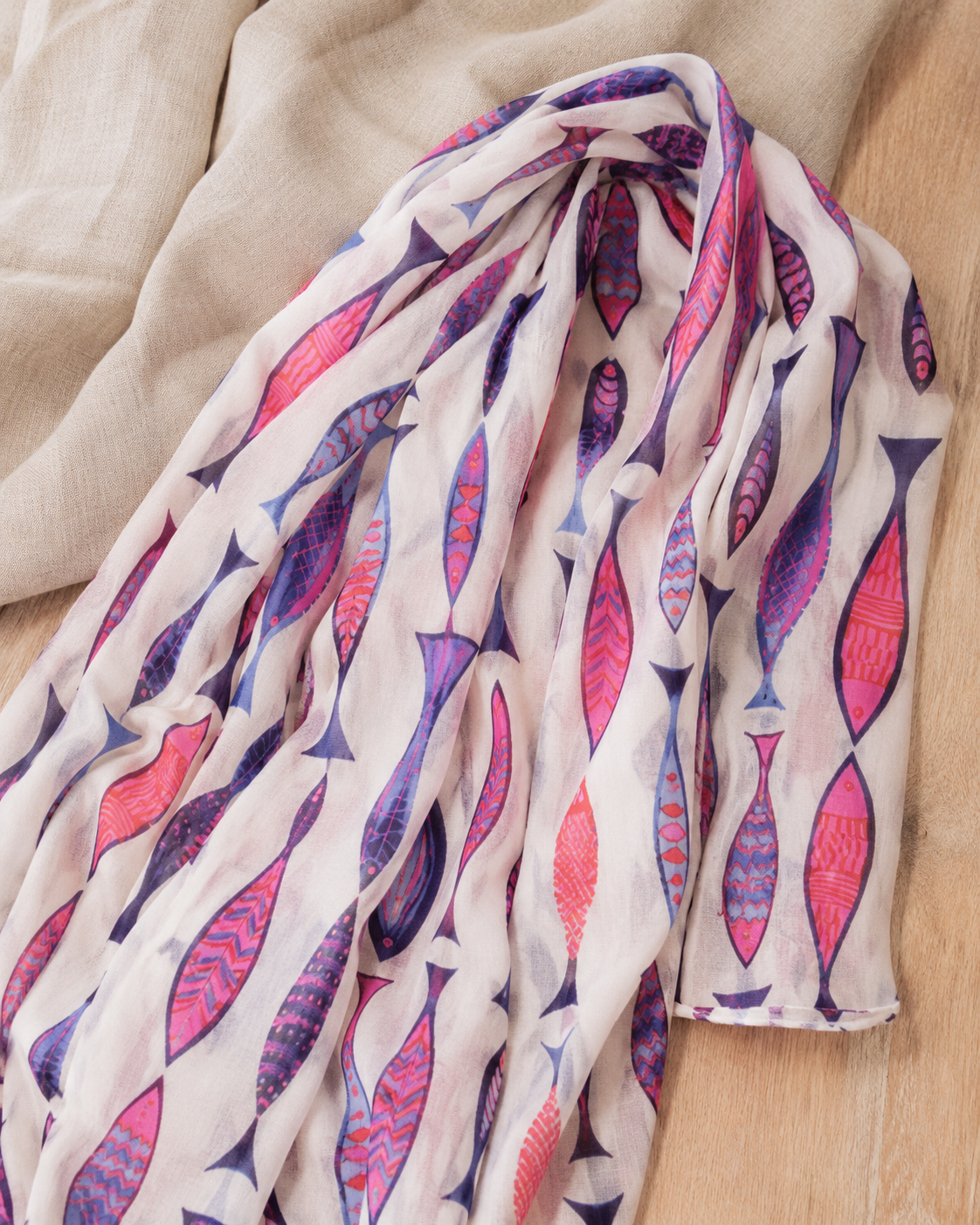 Foulard Coton Sardines