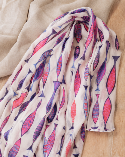 Foulard Coton Sardines