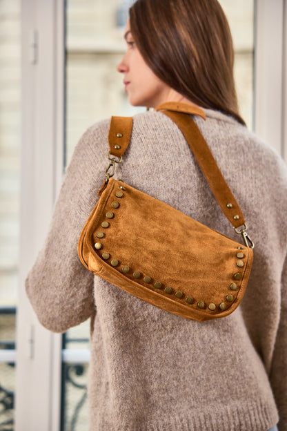 Sac en Cuir Suédé Camel