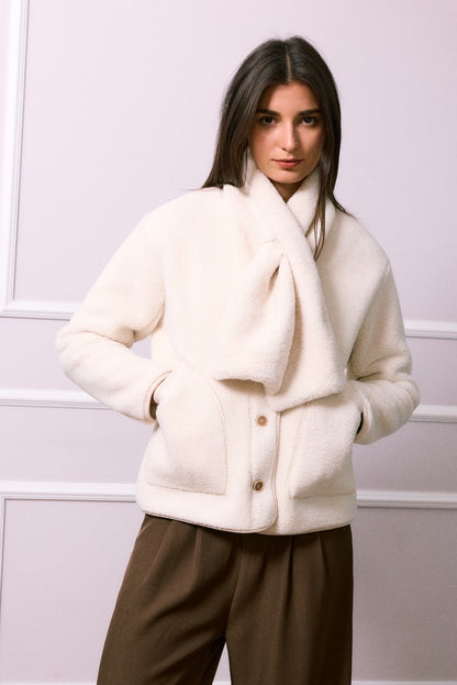 Veste Douce Col Noué
