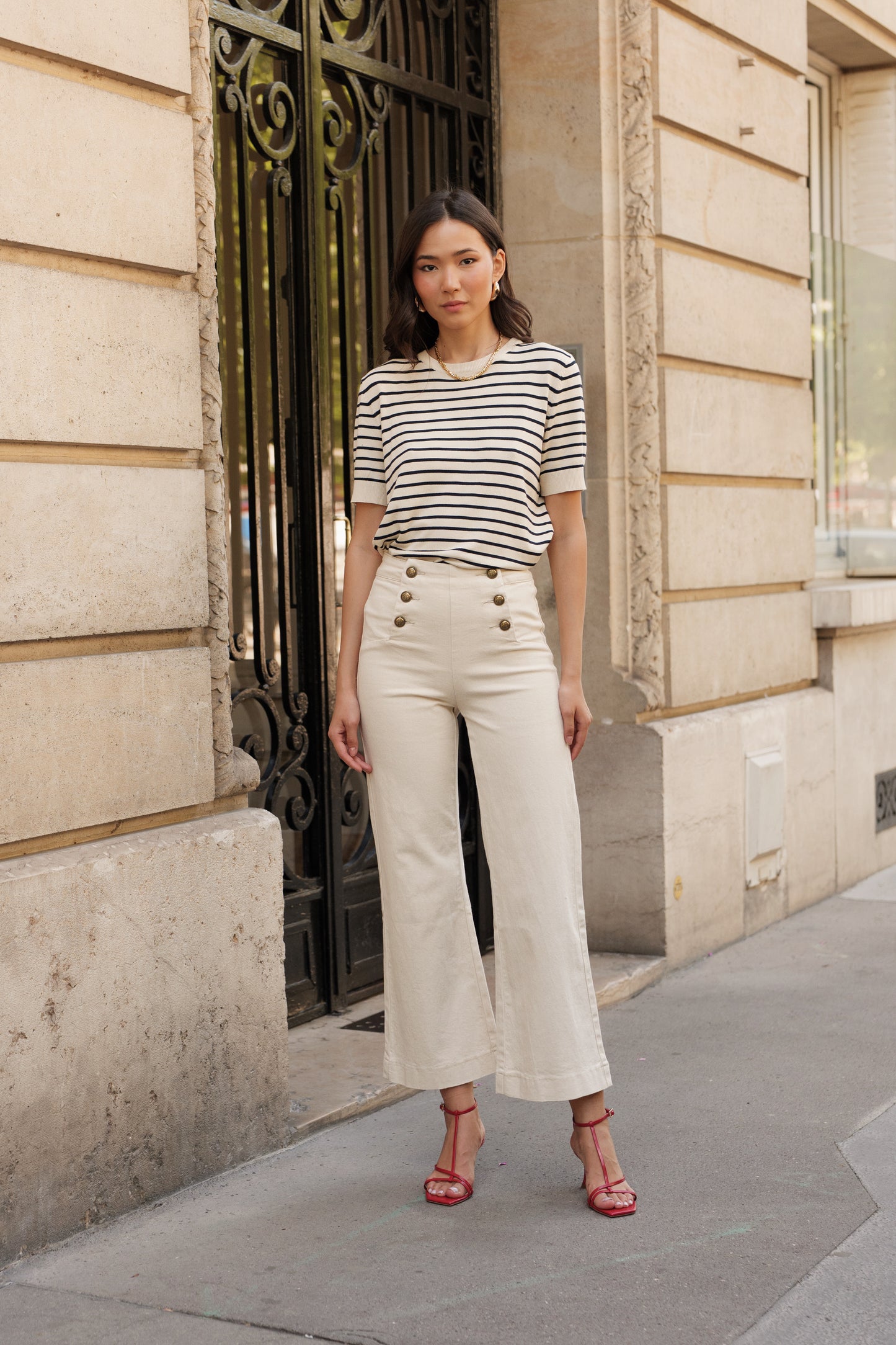Jean Cropped Wide Victorine