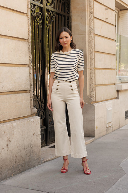 Jean Cropped Wide Victorine