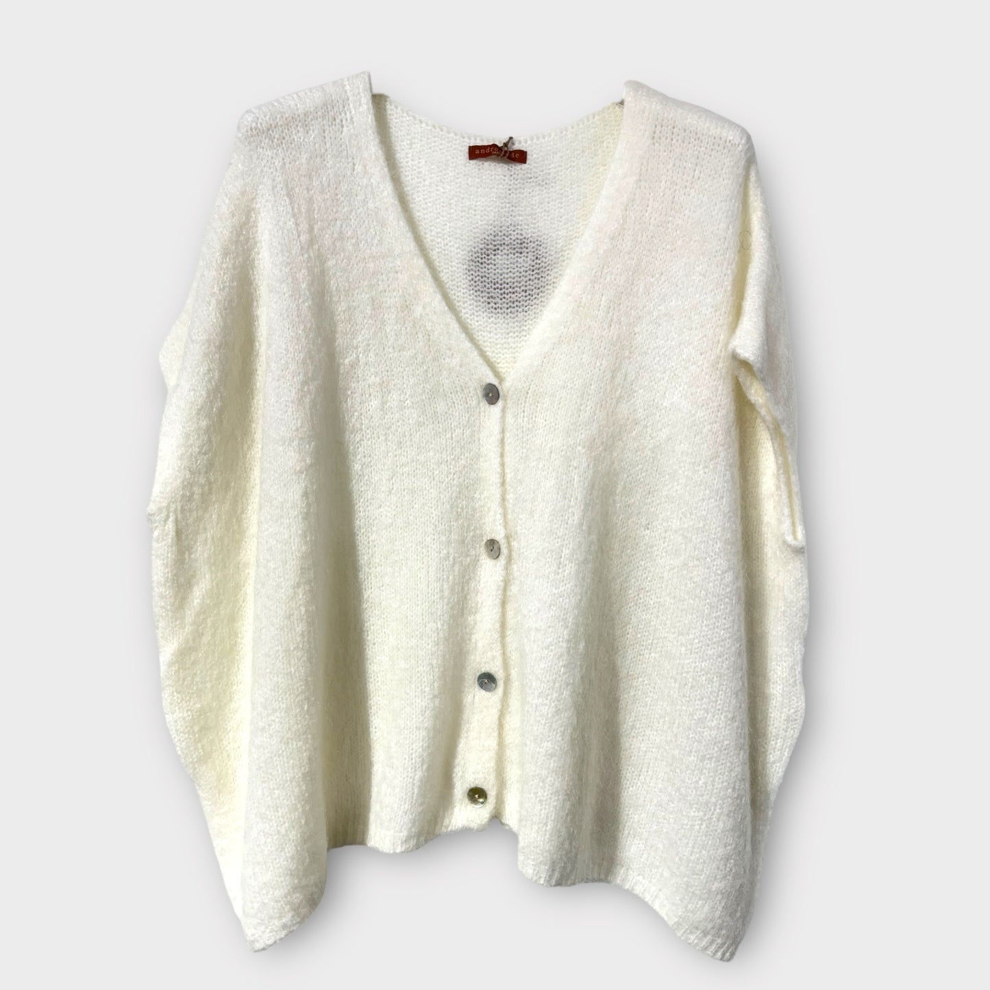 Cardigan Mohair sans Manches
