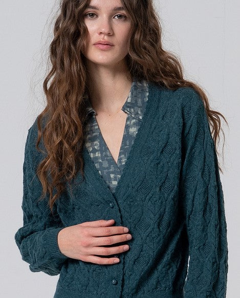 Cardigan Maille Torsadée - Surkana
