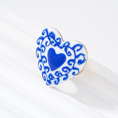 Bague Cœur Bleue