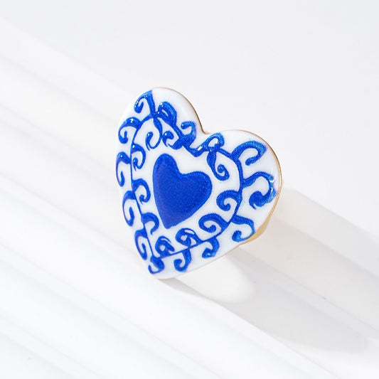 Bague Cœur Bleue