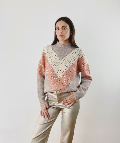 Pull à Paillettes en Laine