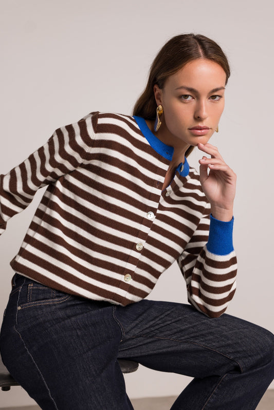 Gilet Laine Rayures