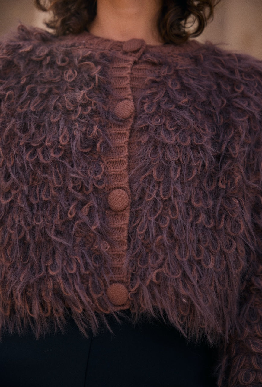 Gilet Bouclette Brun