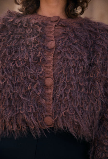 Gilet Bouclette Brun