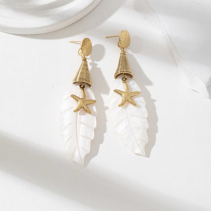 Boucles d’oreilles “Étoile & Nacre”