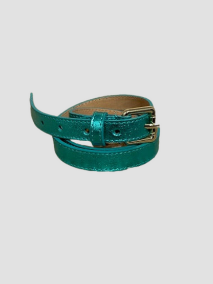 Ceinture Fine Brillante en cuir