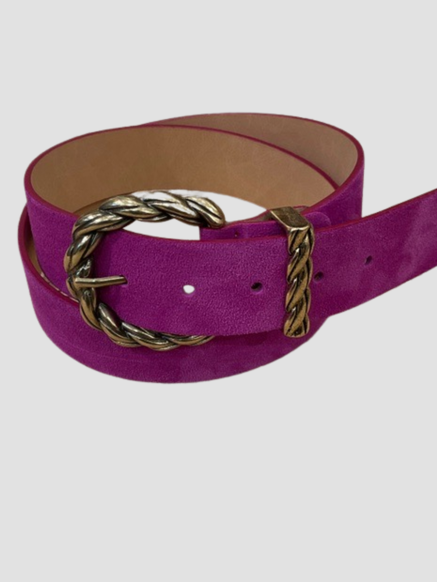 Ceinture en Cuir Boucle Torsadée