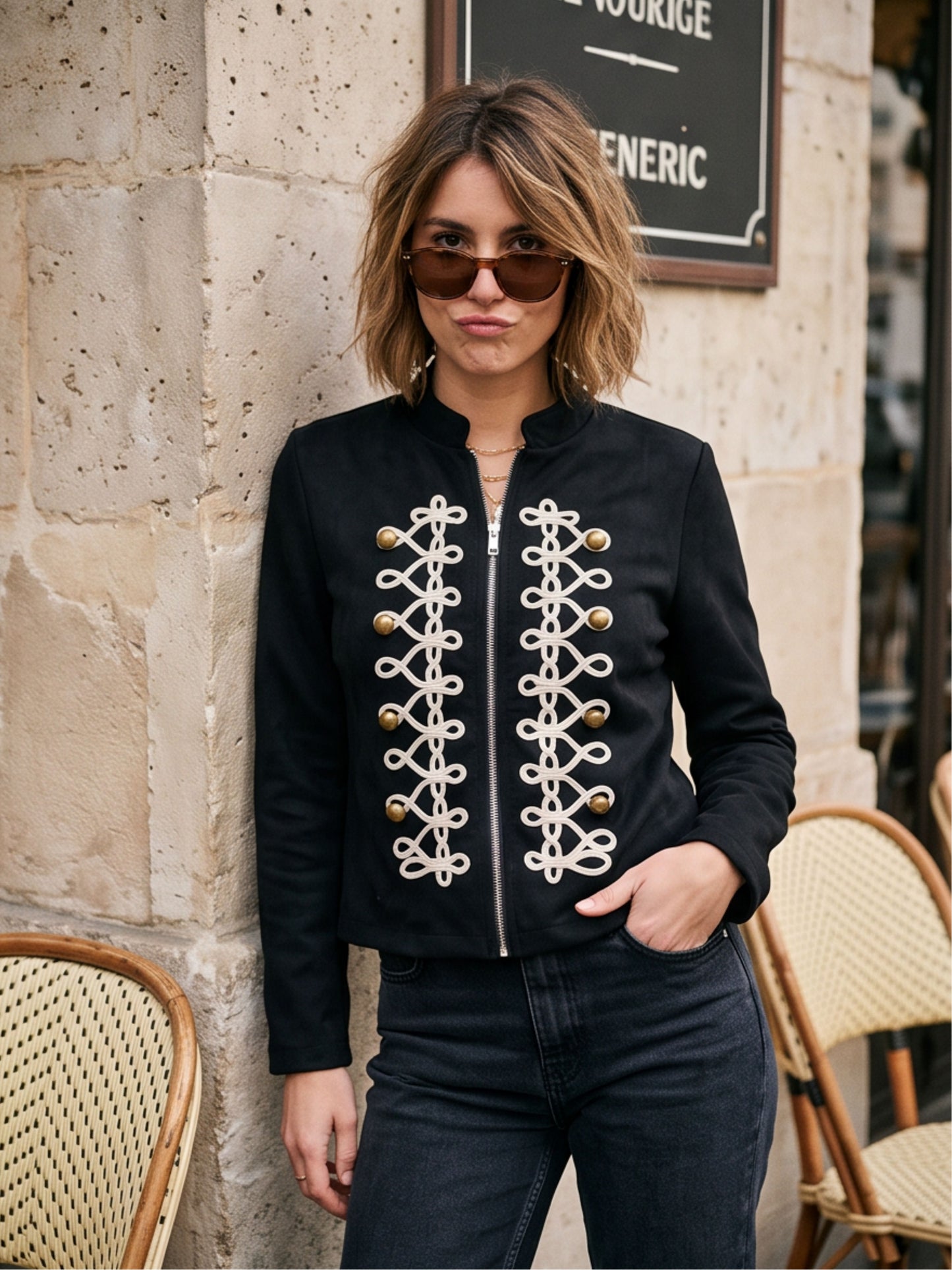 Veste Wallis - Brodée